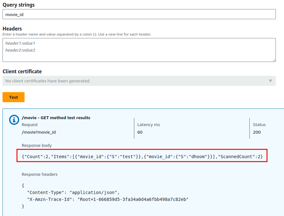 Testing POST Request